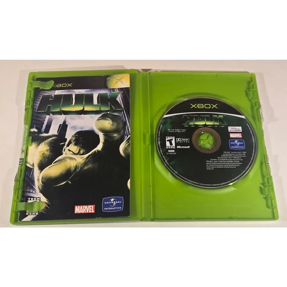 Hulk Original Xbox Game Complete CIB Marvel Universal Interactive